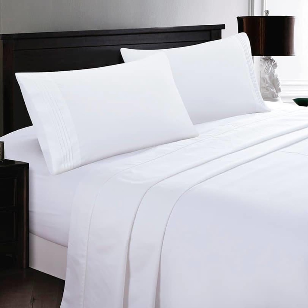 ✨FINAL STOCK✨Full 6pc White Bedsheets - Picture 1 of 5